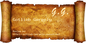 Gotlieb Gergely névjegykártya